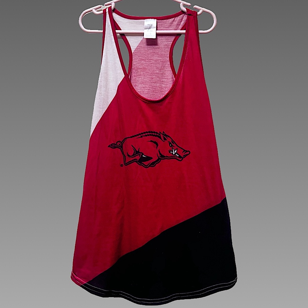 Red & Navy‎ Arkansas Razorbacks Tank Top Sz Sm